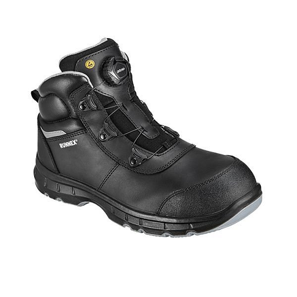 RUNNEX S3S-ESD-Sicherheitsstiefel atop FlexStar, Farbe: schwarz/grau, Größe: 48, VE: 1 Paar, 5391-48