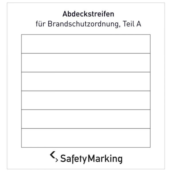 Stein HGS Abdeckstreifen für Brandschutzordnung, Folie, langnachleuchtend, 38.a5985