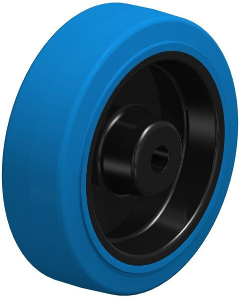 Blickle POEV 125/12R-SB Rad aus Elastik-Vollgummi, Blau, 629139