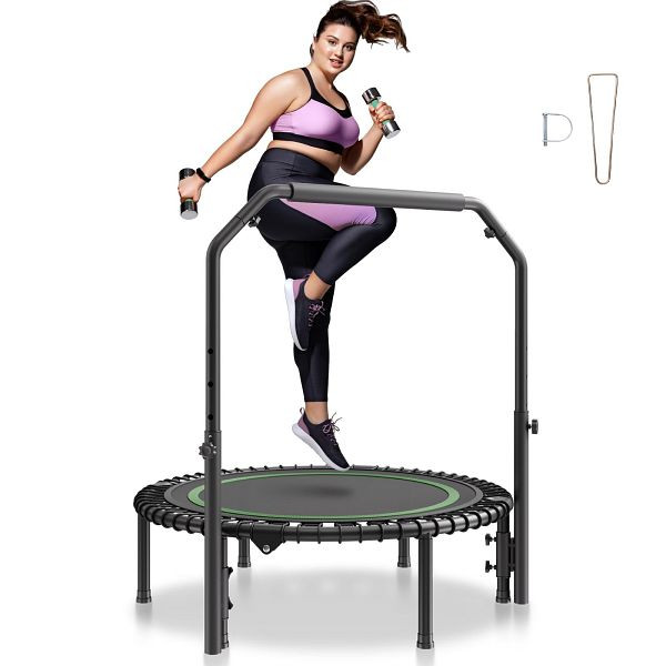 VEVOR Mini-Fitness-Trampolin Trainingstrampolin Erwachsene, 1027mm 150kg Griff, YXJSBCDBSKZD3PBB6V0