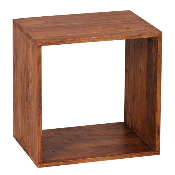 Wohnling Standregal Massivholz MUMBAI Sheesham 43,5 cm, Cube Design, Naturprodukt, Landhaus-Stil, WL1.558