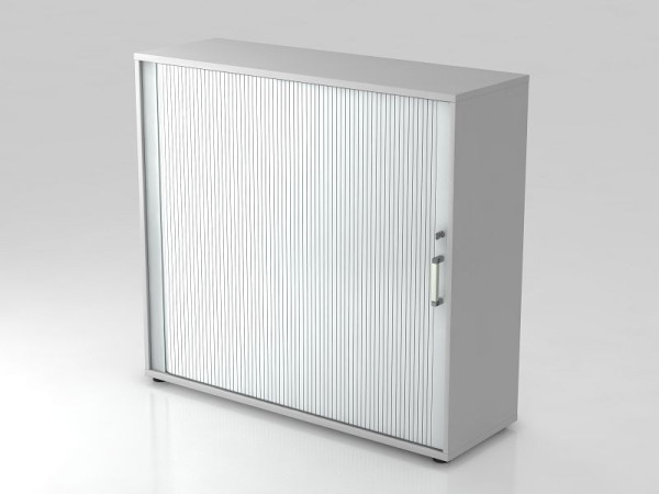 Hammerbacher Rollladenschrank horizontal, 3OH 120cm Chromgriff Grau/Silber, 120x40x110 cm (BxTxH), V1733S/5/S/CE