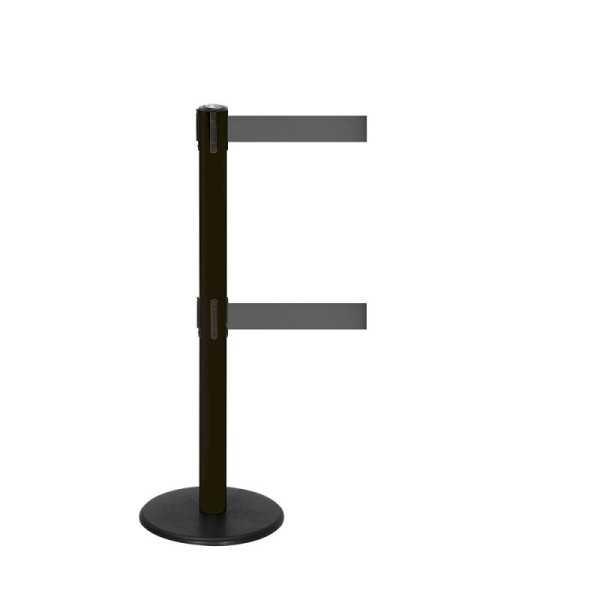 Stein HGS Personenleitsystem -P-Line Duo-, schwarz, grau, mit Sicherheitsverschluss (selbstlösend), Gurtlänge: 2 x 4 m, 36405-1103