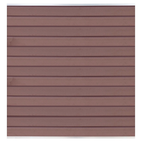 T&J WOLLBACH-Serie, WPC-Steckzaun-Set, 175 x 180 cm, MOKKA, inkl. Start & Abschluss silber, 44692