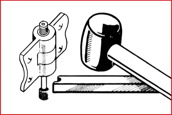 KS Tools Türscharnier-Spannstift-Austreiber-Satz, 4-teilig, 140.2190
