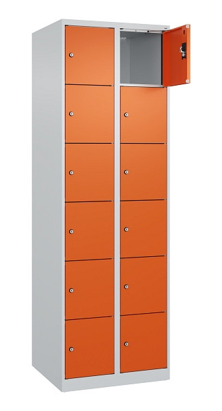 C+P Schließfachschrank Evolo PLUS, 12 Fächer, 1850x600x500mm, 7035/2004, 049000-206 S10002
