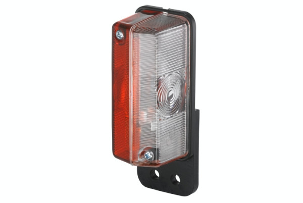 HELLA Umrissleuchte, Halogen, 12/24V, Anbau, ECE/ADR/GGVS, Lichtscheibenfarbe: glasklar/rot, seitlicher Anbau, 2XS 005 020-067