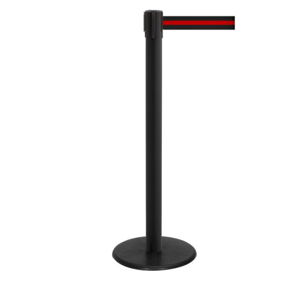 Stein HGS Personenleitsystem -P-Line Famous-, schwarz, schwarz/rot/schwarz waagerecht (gestreift), mit magnetischem Gurtendstück, Gurtlänge: 2,3 m, 12803-0604