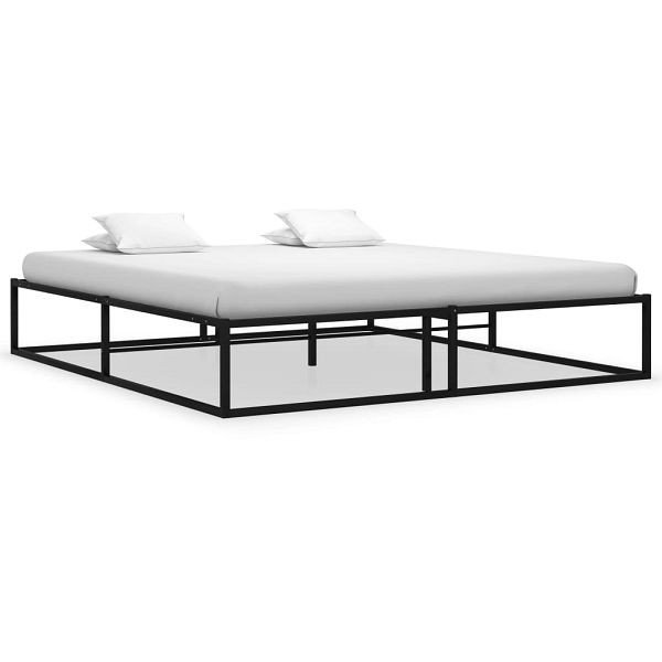 vidaXL Bettgestell Schwarz Metall 140x200 cm, 324788