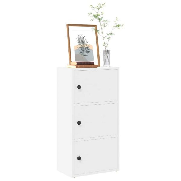 vidaXL Bücherregal Weiß 40x24x77 cm Holzwerkstoff, 860364