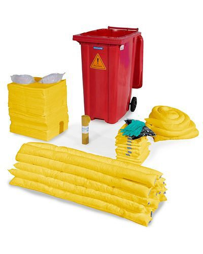 DENSORB Notfall-Set im Rollcontainer B 36, rot, Ausführung Spezial, 270390