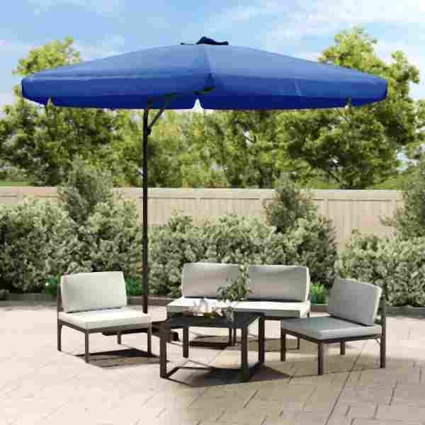 vidaXL Sonnenschirm mit Stahlmast 300 cm Azurblau, 47319