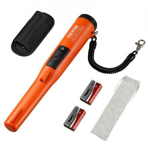 VEVOR Metalldetektor Pinpointer IP68 Wasserdicht, 11cm Tiefe, 3 Modi LCD/Ton/Vibration, inkl. 9V Batterie & Samtbeutel, JCKJSTCBFIP6GWNSHV9