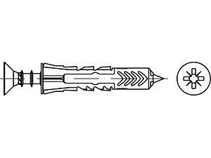ART 88690 FISCHER-Dübel DUOPOWER 5 x 25 S VE=S (50 Stück)