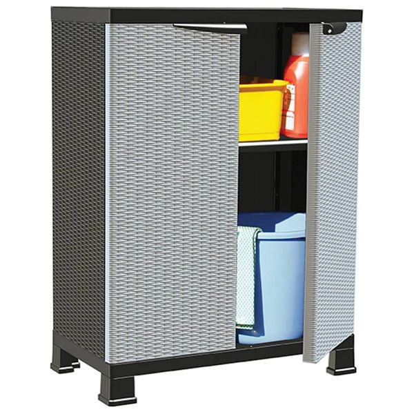 vidaXL Kunststoffschrank 68x39x92 cm Rattan-Design, 337898
