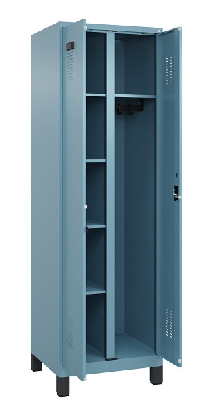 C+P Wäsche-/Garderobenspind Evolo PLUS, mit Füßen, 2 Abteile, 1950x600x500mm, 0, Zylinderschloss, 049610-20 S10048