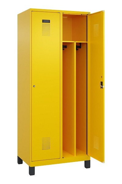 C+P Spind Evolo PLUS, mit Füßen, 2 Abteile, 1950x800x500mm, 1023/1023, Verschluss Zylinderschloss, 049010-22F S10049