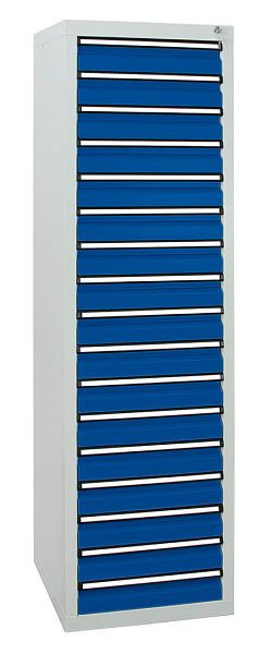 stumpf Schubladenschrank Serie STS 410, RAL 7035/5010, 17 Schubladen (17x100 mm), 7105174