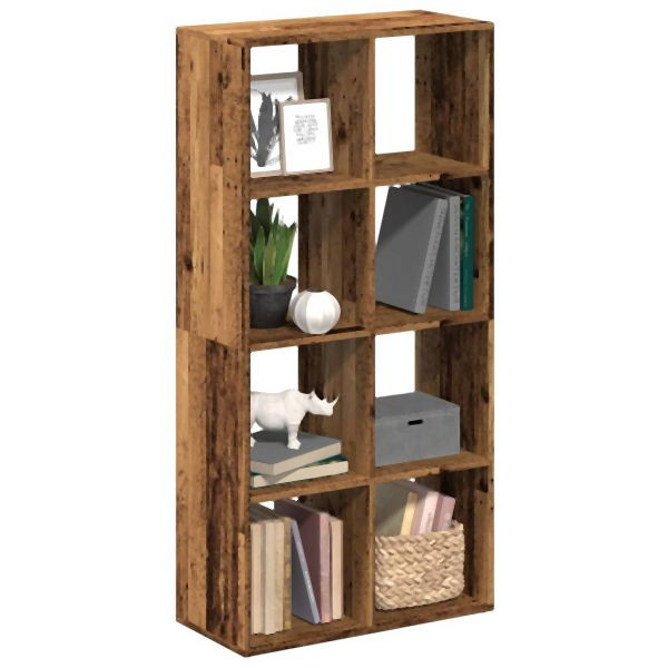 vidaXL Raumteiler-Bücherregal Altholz-Optik 69,5x29x137,5 cm, 858028
