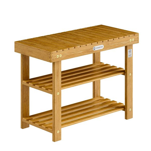 casaria Schuhregal 2in1 Akazienholz FSC 70x33x46cm, 106544