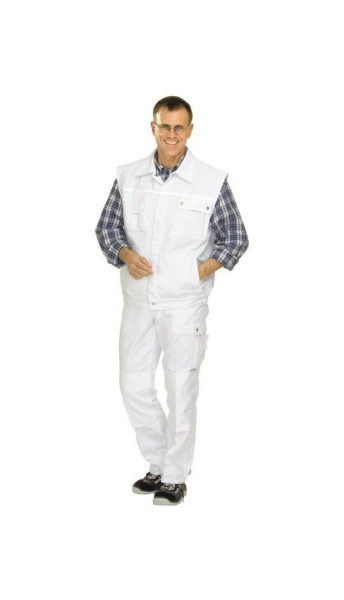Planam Canvas 320 Weste, reinweiß/reinweiß, Größe XXXL, 2162064