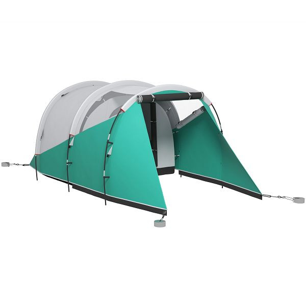 Outsunny Campingzelt für 3 Personen, separate Wohn- & Schlafräume, 460L x 260B x 190H cm, Grün, A20-399V00GN