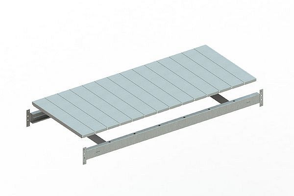 Meta MINI-RACK Zusatzboden 1400x650 mm, verzinkt, mit Stahlpaneelen, 20043031