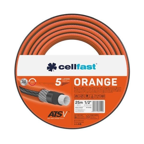 Cellfast Gartenschlauch ORANGE 3/4'''' 25 m, 15-021