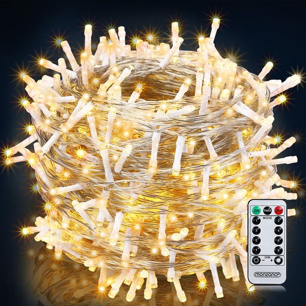 monzana Lichterkette Weihnachten inkl Fernbedienung, 109465