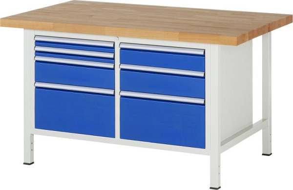 RAU Werkbank Serie 8000 - Modell 8476, B1500 x T900 x H840 mm, 13-8476A2-159B4S.11