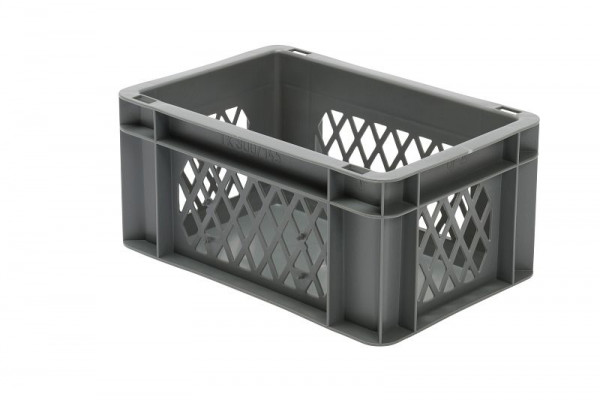 LA-KA-PE TK 300/145-1, grau, Transport-Stapelkasten, Wände durchbrochen, 07700 02 15
