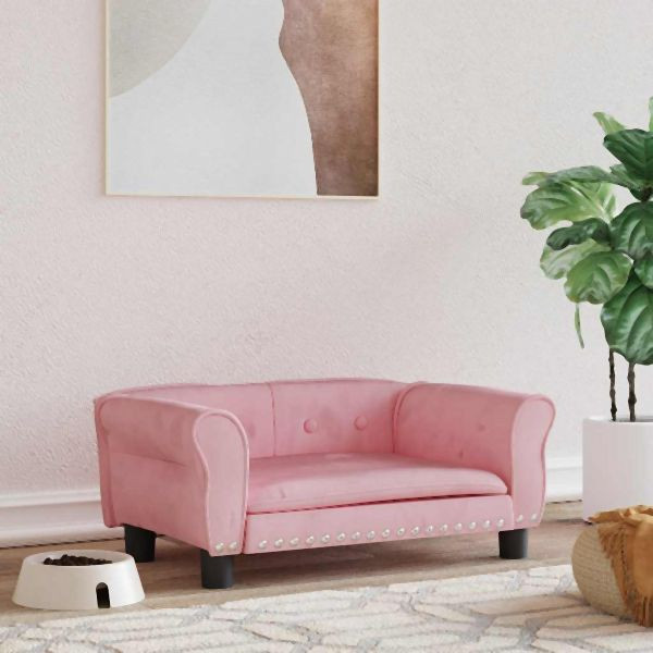 vidaXL Hundebett Rosa 70x45x30 cm Abmessung Samt, 171827