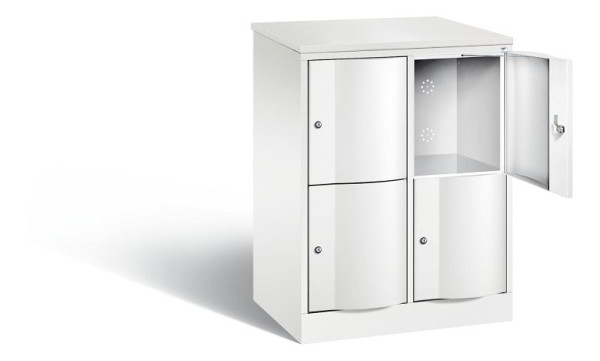 C+P Schließfachschrank Resisto, H1077xB772xT540mm, Farbe: Verkehrsweiß, 8472-272 S10117