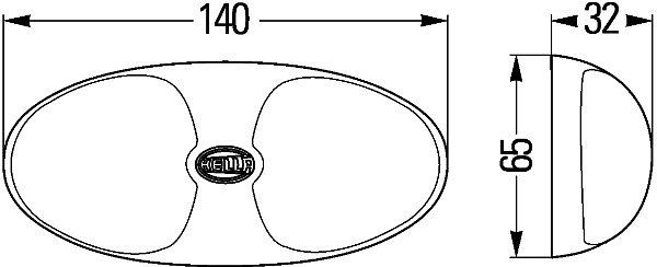 HELLA Innenraumleuchte, DuraLED 12, LED, 12V, 3W, LED, Anbau/geschraubt, Lichtscheibenfarbe: milchweiß, Innenraum, 2JA 959 700-102