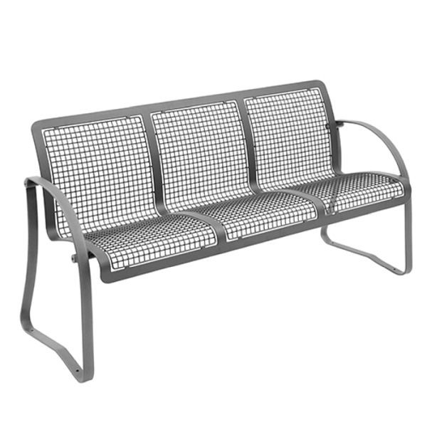 Stein HGS Sitzbank -Falo- mit Rückenlehne, 2-Sitzer /1050mm, RAL9005 schwarz, 20664-09