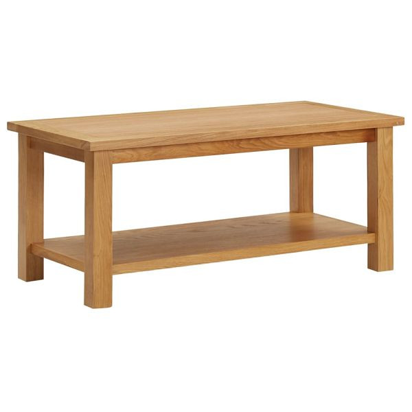 vidaXL Couchtisch 90 x 45 x 40 cm Eiche Massivholz, 289194