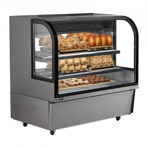 VEVOR 505 L Kühlvitrine 2-stufig LED & Abluftkühlung Rollbar für Bäckerei Café Restaurant, SSZSJLDHX18CQBN40V2