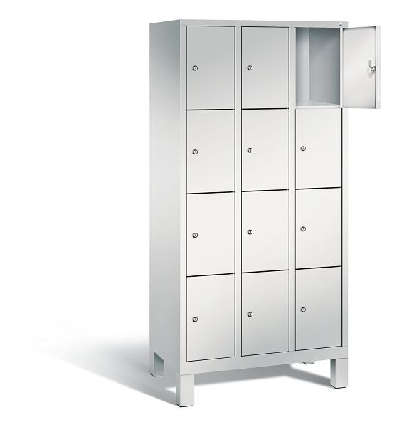 C+P Schließfachschrank Evolo, H1850xB900xT500mm, Farbe: Lichtgrau, 48010-304 S10000