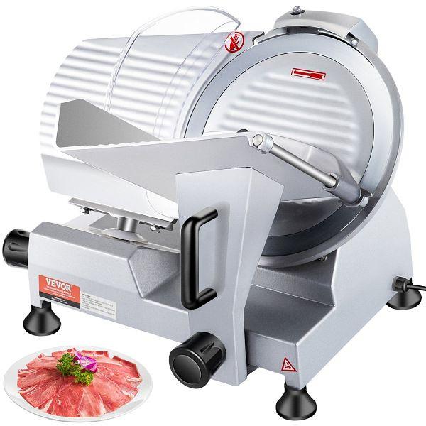 VEVOR Kommerzieller Fleisch Allesschneider 320 W, mit 30,48 cm-Kohlenstoffstahlklinge, 0–15 mm Einstellbare Dicke, SYDRQPJ250W1ZKZOVV2