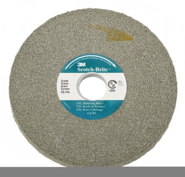 3M Scotch-Brite EXL Entgratungs-Kompaktscheibe XL-WL, 152,4 mm x 50,8 mm x 25,4 mm, 9S FIN, VE: 2 Scheiben, 7000046070