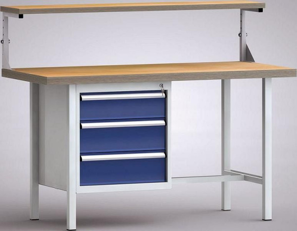 KLW Ablagebord, 2000 x 300 mm (L x T) - aus mehrschichtig verleimten Holz 30mm stark, 300mm tief, 05/Abhv4-2000-300