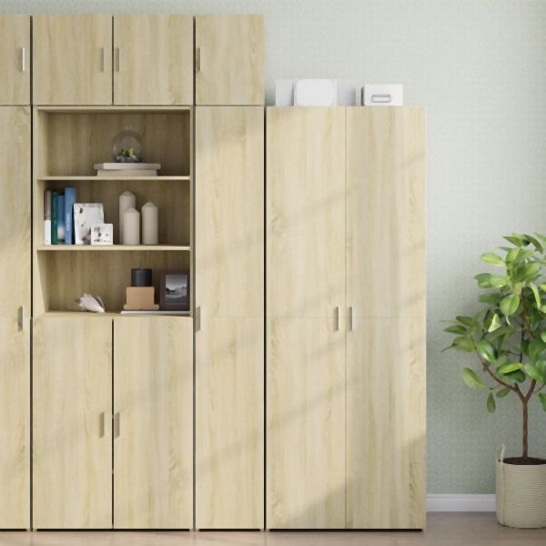 vidaXL Hochschrank Schmal Sonoma-Eiche 30x42,5x225 cm Holzwerkstoff, 3281261