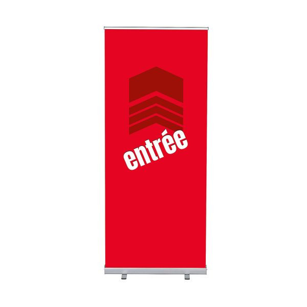 Showdown Displays Roll-Banner Budget 85 Komplettset Eingang Rot Französisch, RBB085LSFI565