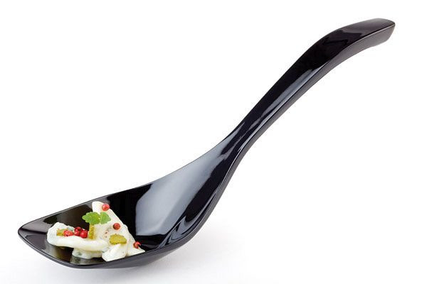 APS Servierlöffel -PROFI-, 7 x 6,5 cm, Länge: 26,5 cm, Melamin, schwarz, 84021