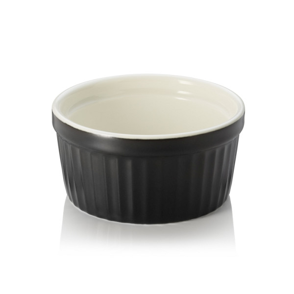 WAS Ragout Fin Set, Ø 9 cm, 130 ml, schwarz, VE: 6 Stück, Porzellan, 4918091