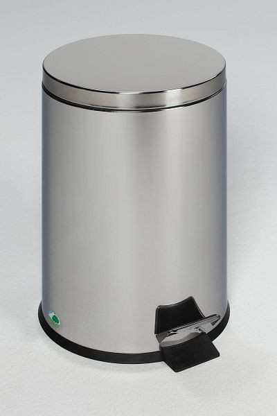 VAR Tret-Abfallsammler mit Fußpedal, 12 L, Edelstahl poliert, 43033