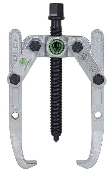 KUKKO 2-armiger Universal Abzieher mit schwenkbaren Haken und verstellbarer Spanntiefe, Spannweite außen: 100 mm, 205-00