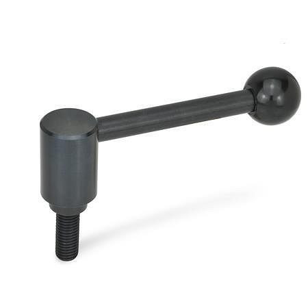Ganter Verstellbare Spannhebel, Schraube, Stahl (GN 212.3-21-M8-40-E), VE: 5 Stück, 212.3-21-M8-40-E