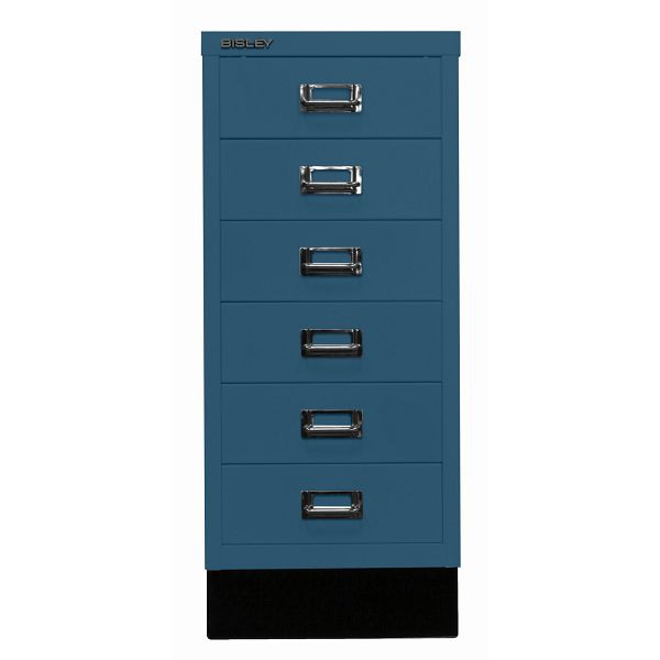 Bisley MultiDrawer™, Inkl. Sockel, DIN A4, 6 Schubladen, 687 prussian, L296S687