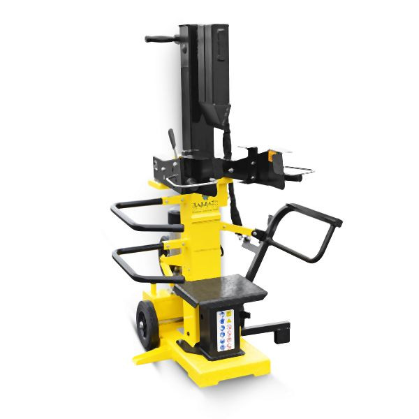 BAMATO Holzspalter mit Elektroantrieb, 12 to Spaltkraft, schenkbarer Spalttisch, Stammheber, HO-12PRO